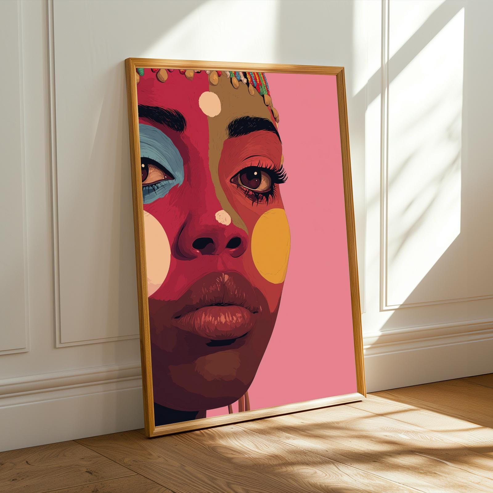Abstract African Woman Wall Art Print Soluna Soul
