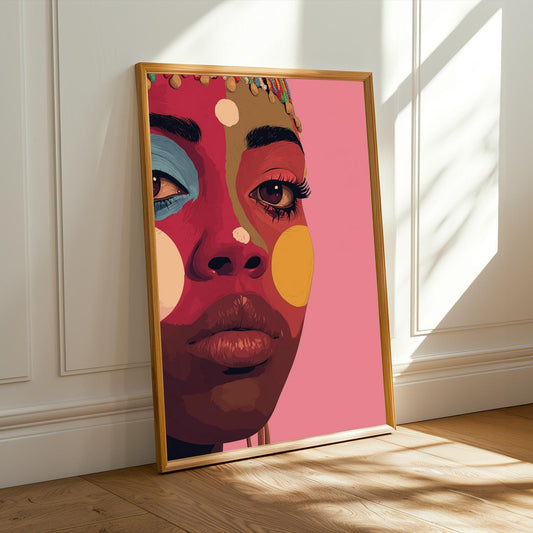 Abstract African Woman Wall Art Print Soluna Soul