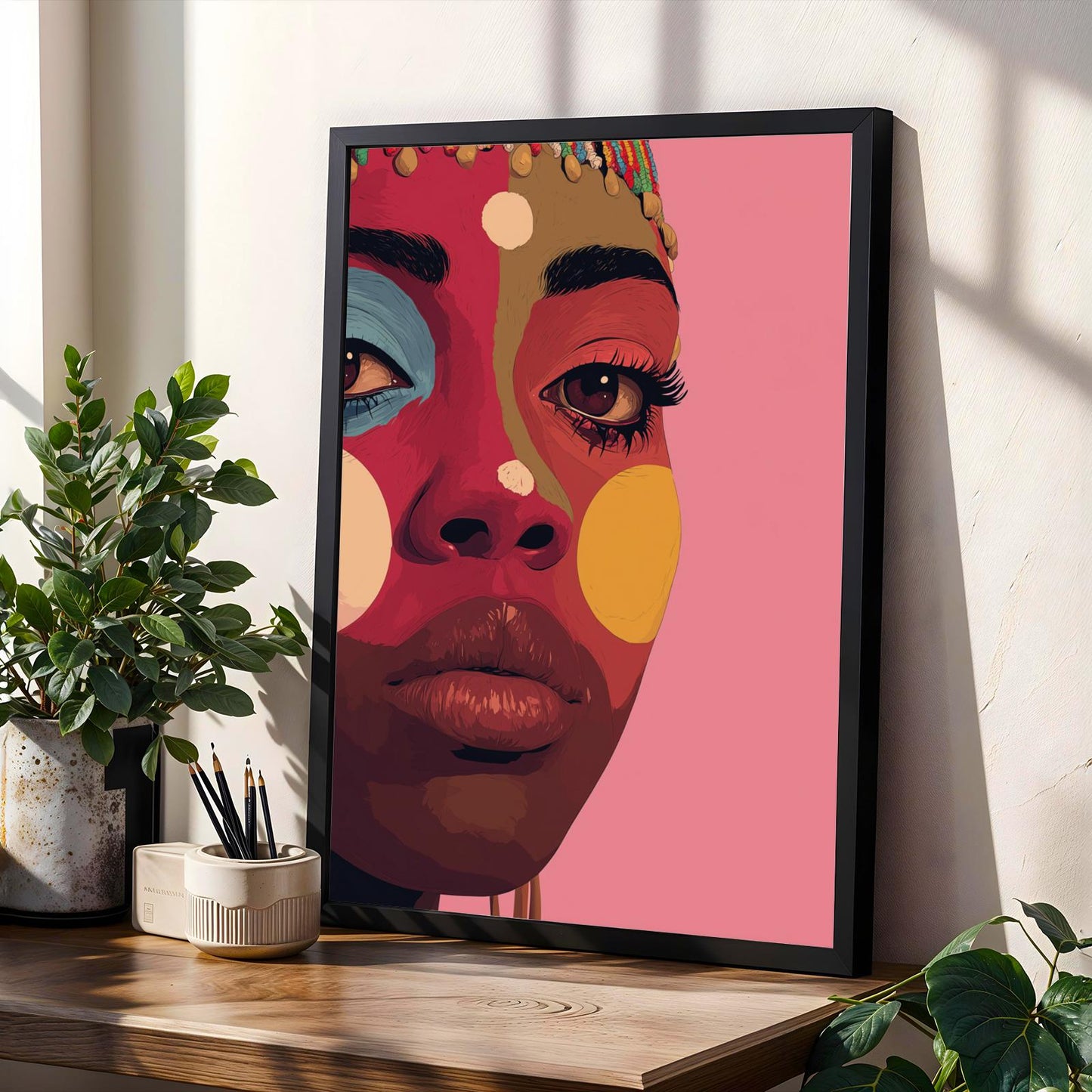 Abstract African Woman Wall Art Print Soluna Soul
