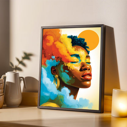 Color-Splash Portrait Wall Art Print Soluna Soul
