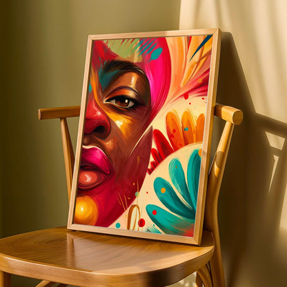 Abstract Multicolor Expressionism Wall Art Print Soluna Soul