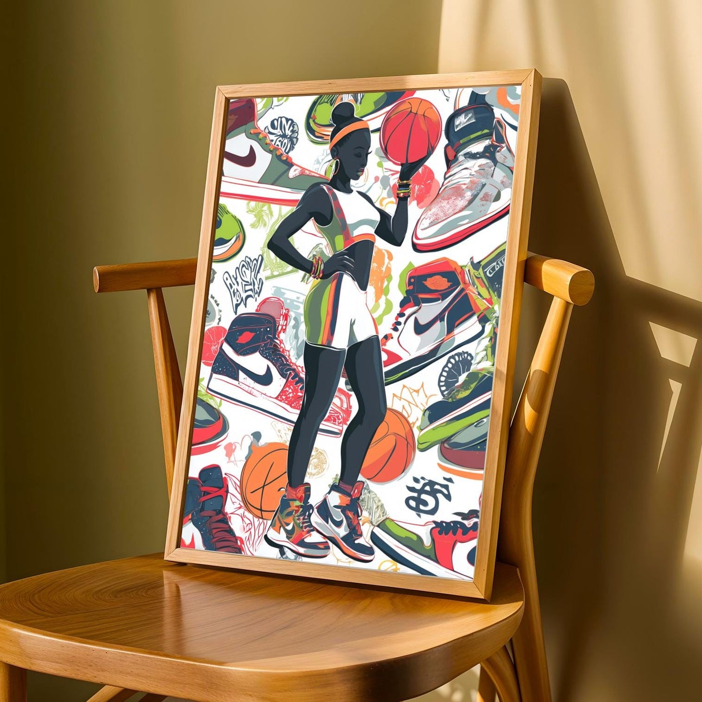 Basketball Love Collage Wall Art Print Soluna Soul