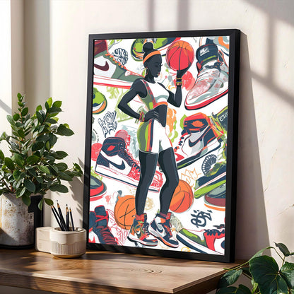 Basketball Love Collage Wall Art Print Soluna Soul