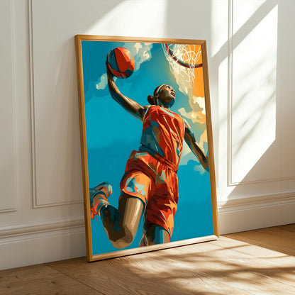 Basketball Dunk Wall Art Print Soluna Soul