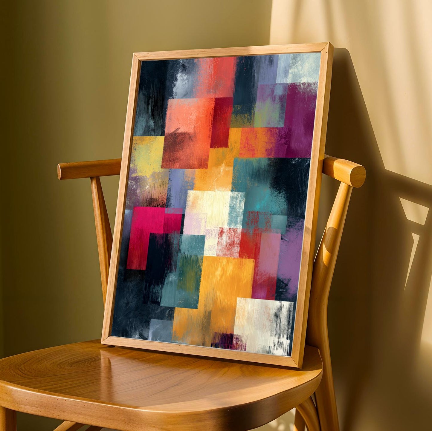 Abstract Color Block Wall Art Print Soluna Soul