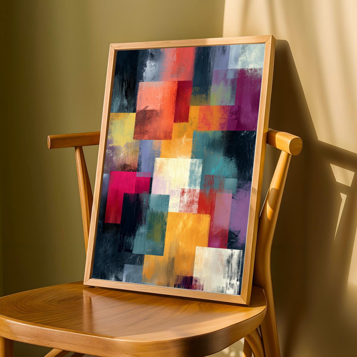 Abstract Color Block Wall Art Print Soluna Soul