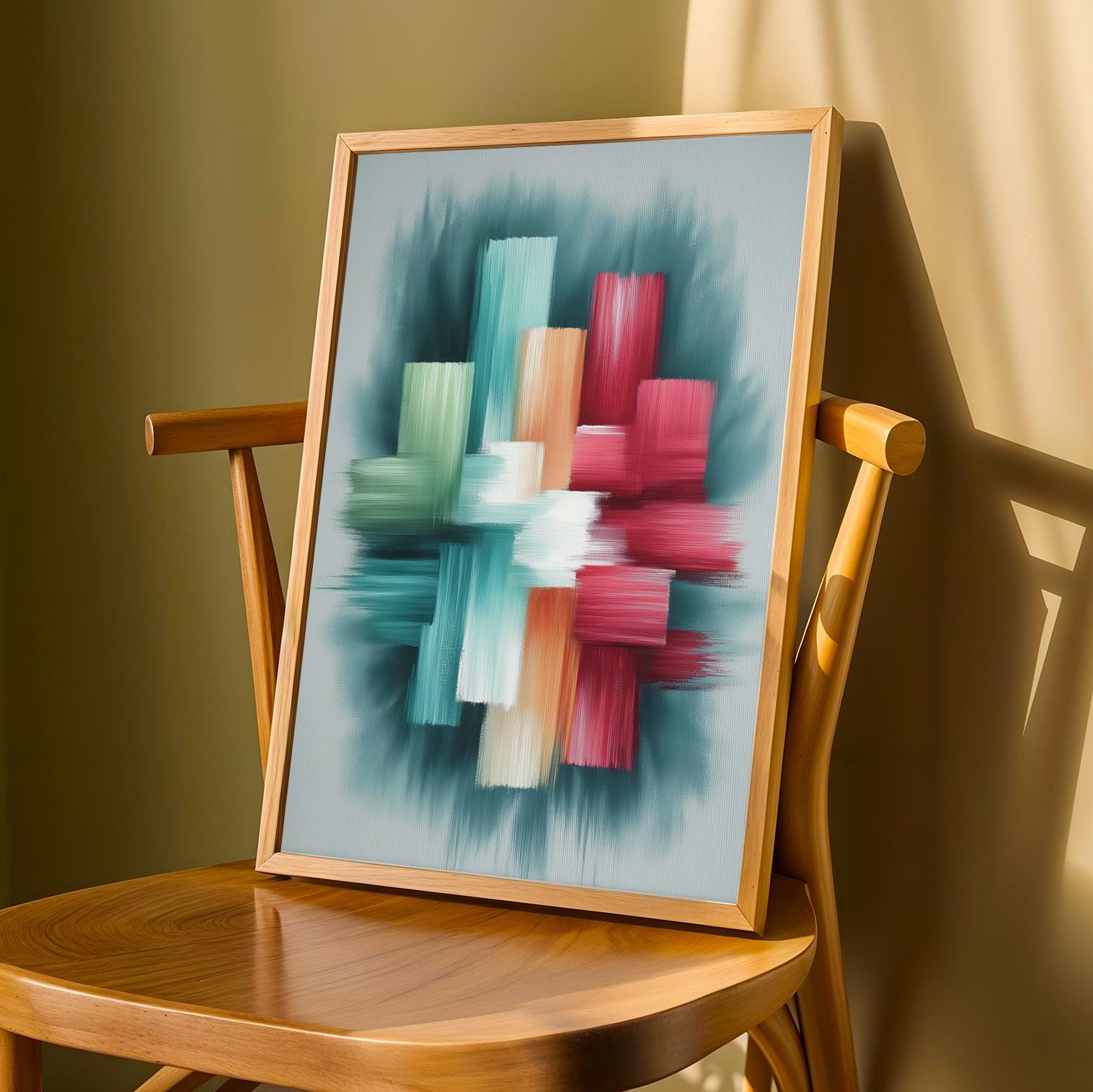 Abstract Brushstrokes Wall Art Print Soluna Soul