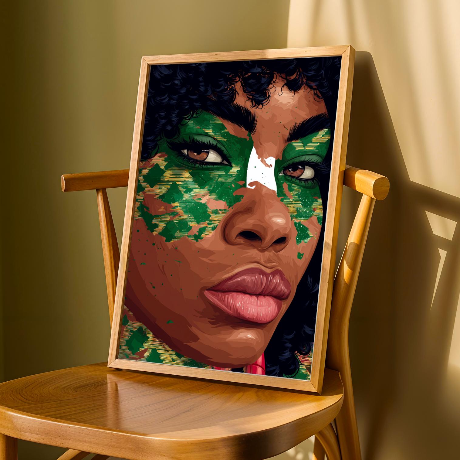 Nigerian Flag Print Wall Art Print Soluna Soul
