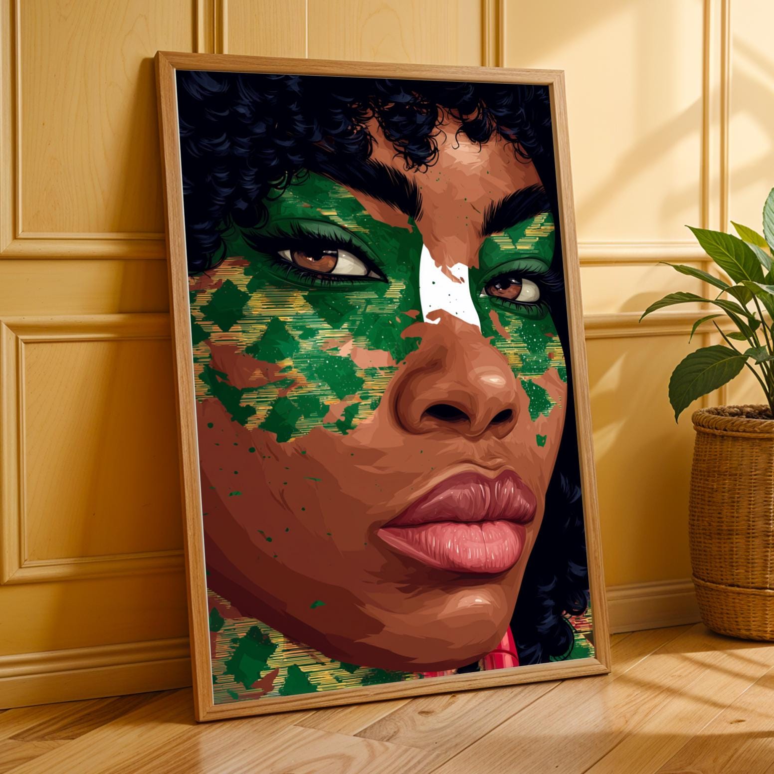 Nigerian Flag Print Wall Art Print Soluna Soul