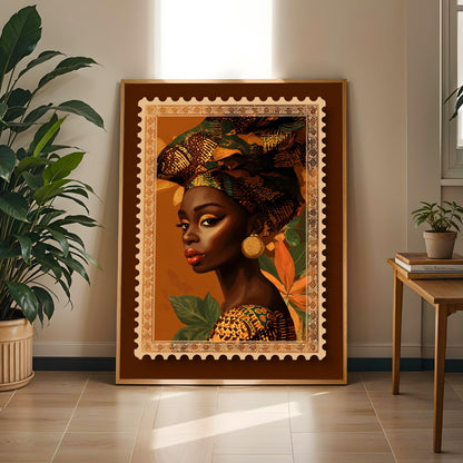 Autumn-Toned Stamp Inspired Wall Art Print Soluna Soul