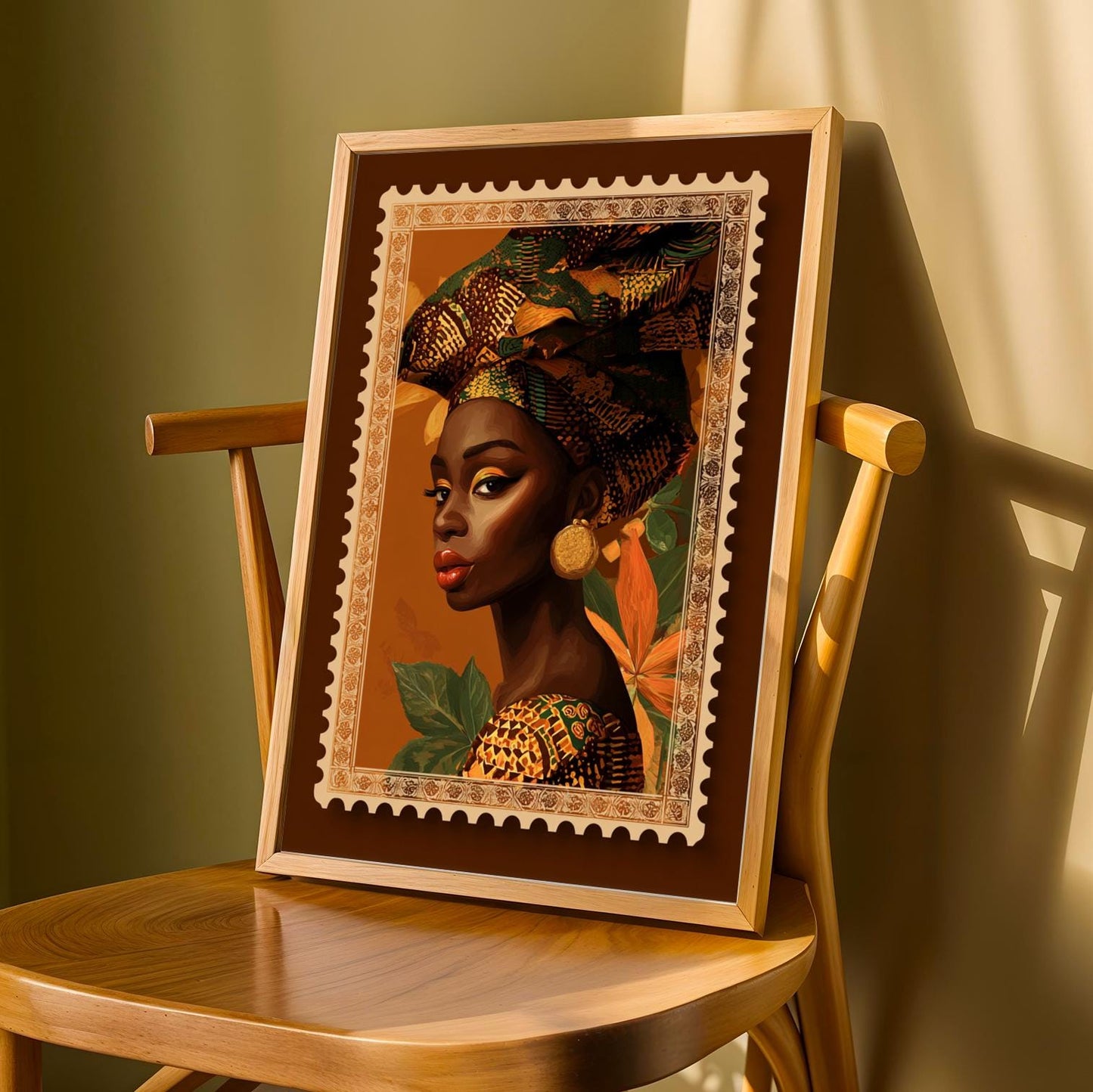 Autumn-Toned Stamp Inspired Wall Art Print Soluna Soul