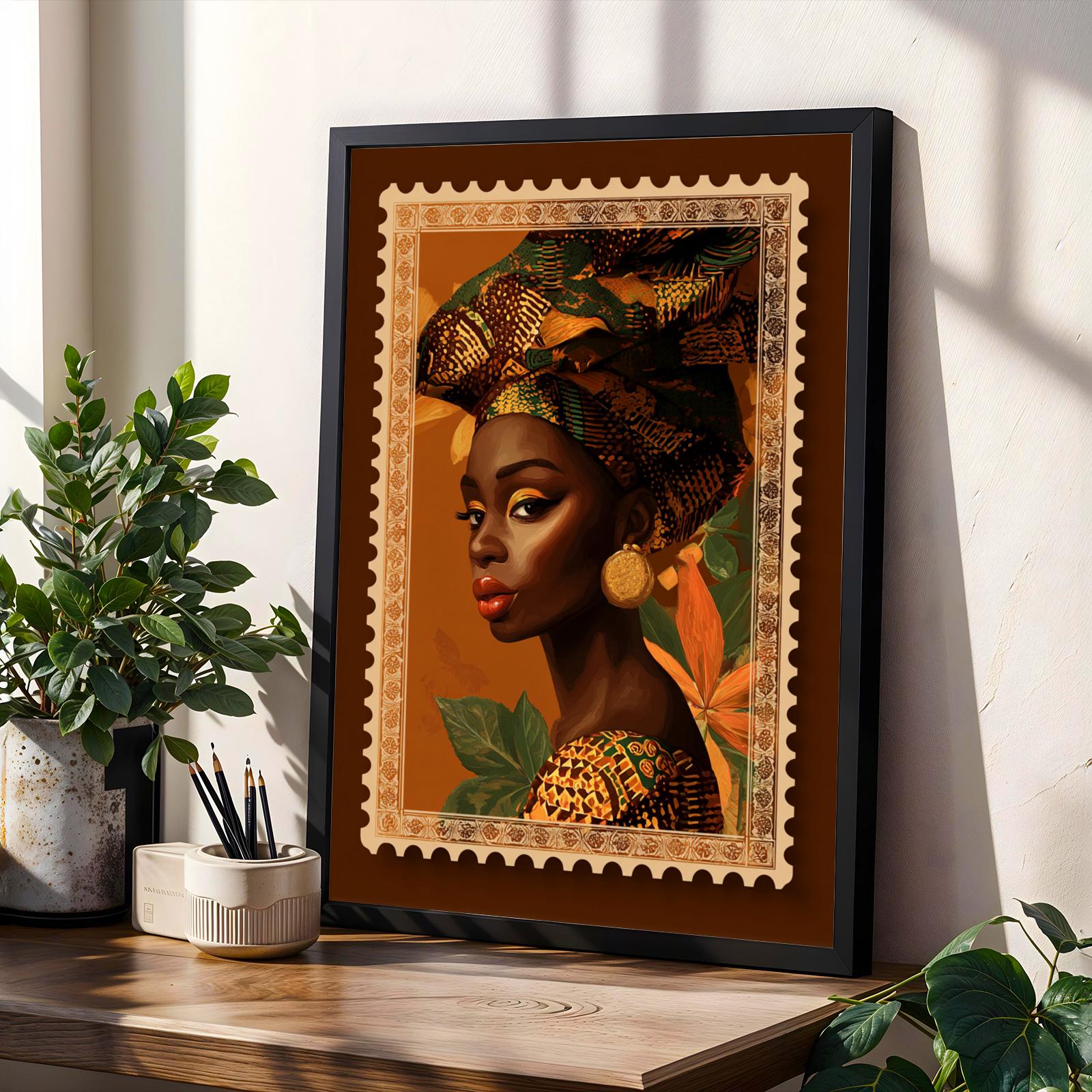 Autumn-Toned Stamp Inspired Wall Art Print Soluna Soul