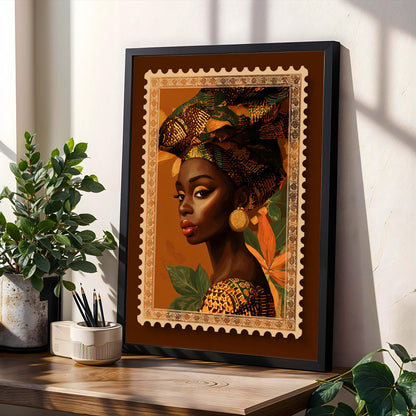 Autumn-Toned Stamp Inspired Wall Art Print Soluna Soul