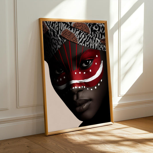 African Tribal Woman Wall Art Print Soluna Soul