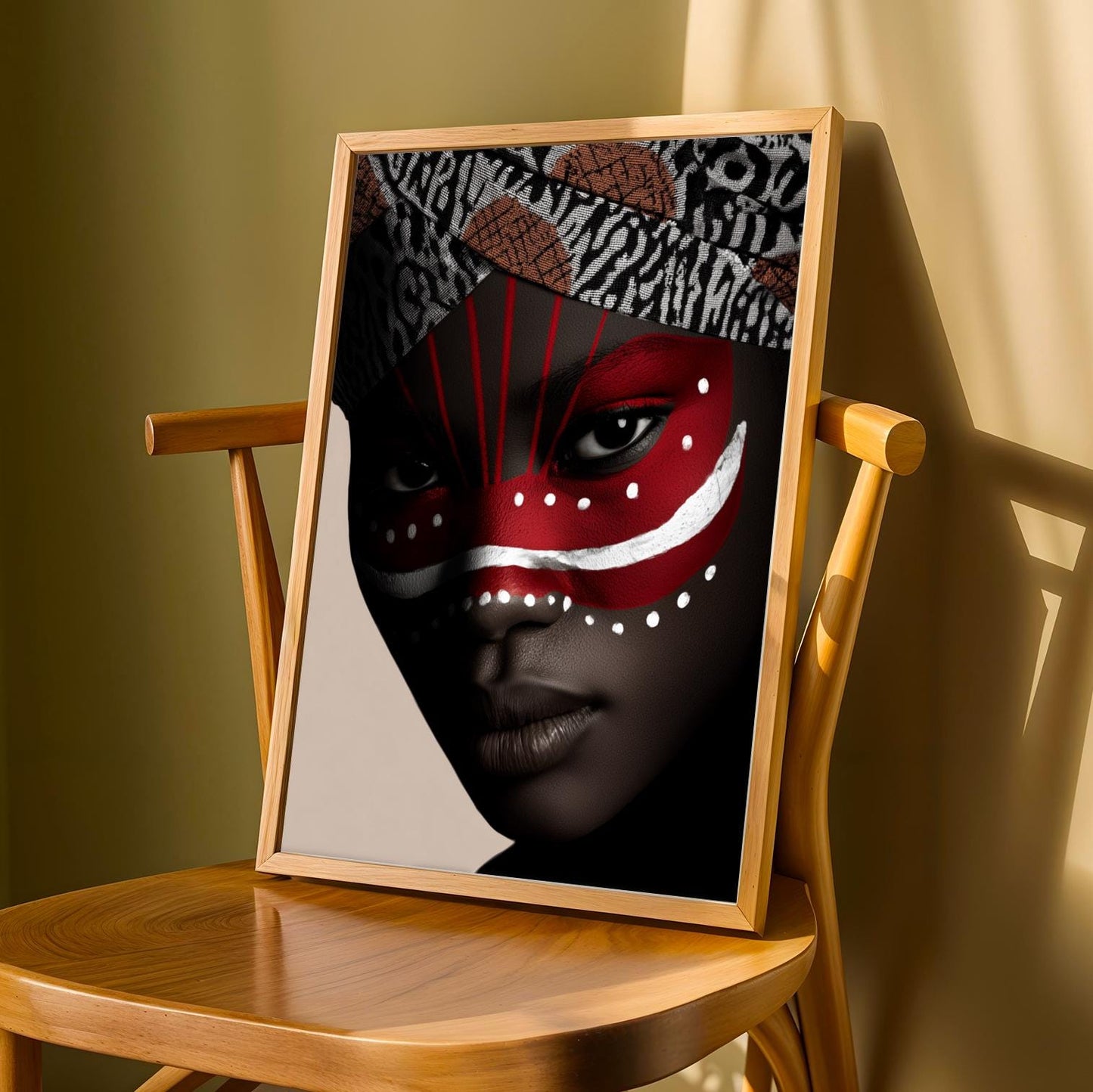 African Tribal Woman Wall Art Print Soluna Soul