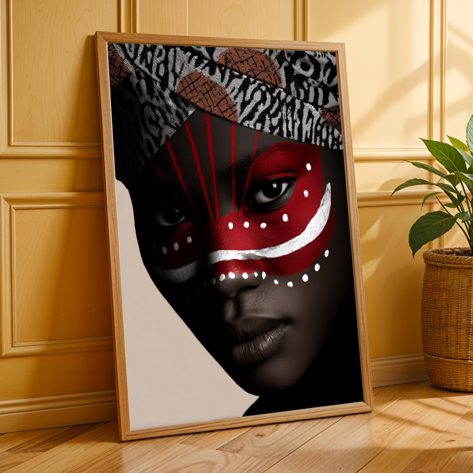 African Tribal Woman Wall Art Print Soluna Soul