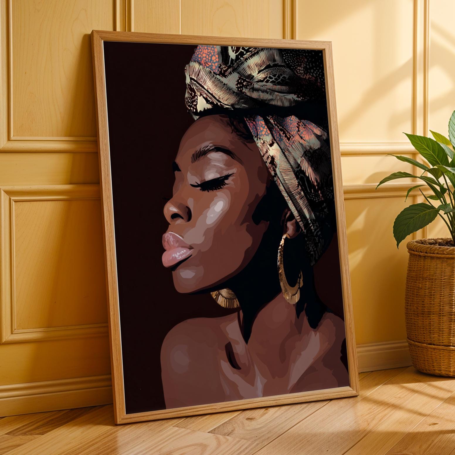 African Queen Portrait Wall Art Print Soluna Soul
