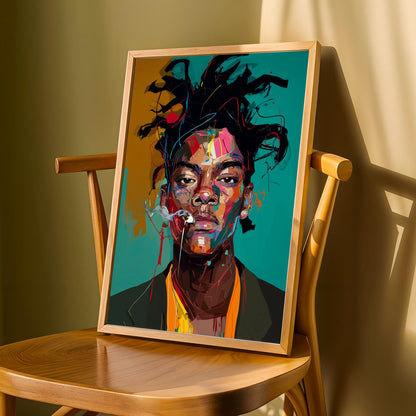 Basquiat Inspired Wall Art Print Soluna Soul