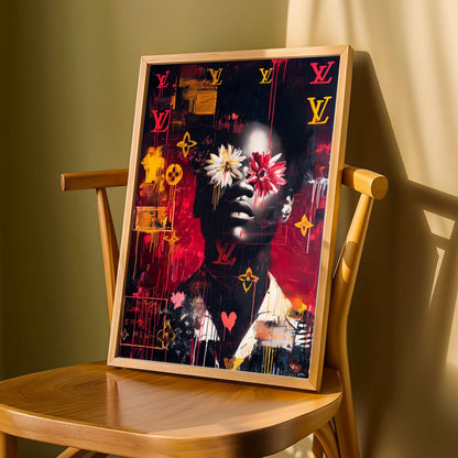 Monochrome Portrait Wall Art Print Soluna Soul