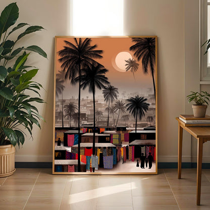 African Night Market Wall Art Print Soluna Soul