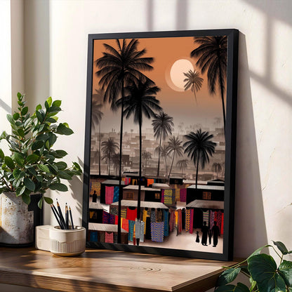 African Night Market Wall Art Print Soluna Soul