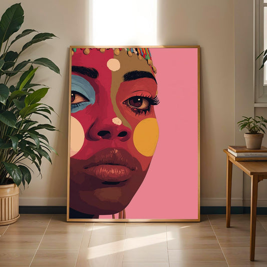Abstract African Woman Wall Art Print Soluna Soul