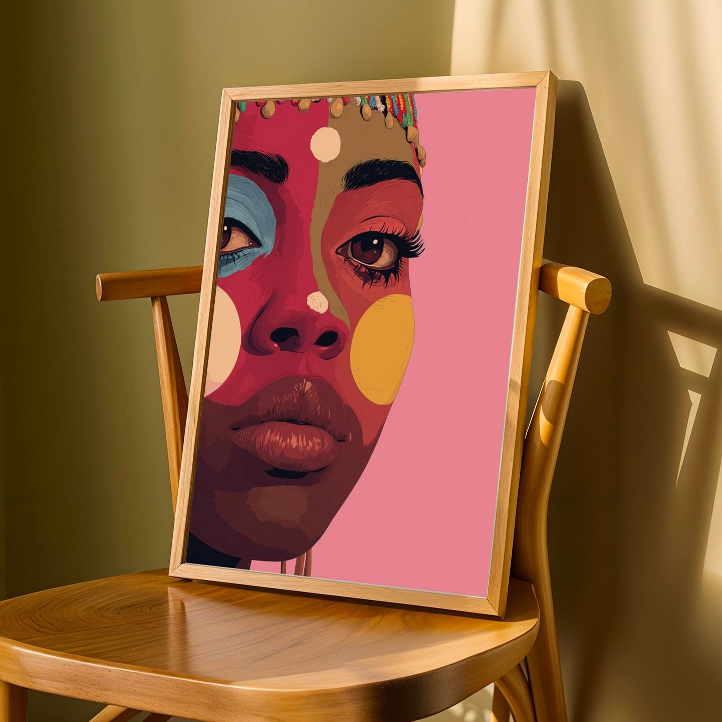 Abstract African Woman Wall Art Print Soluna Soul