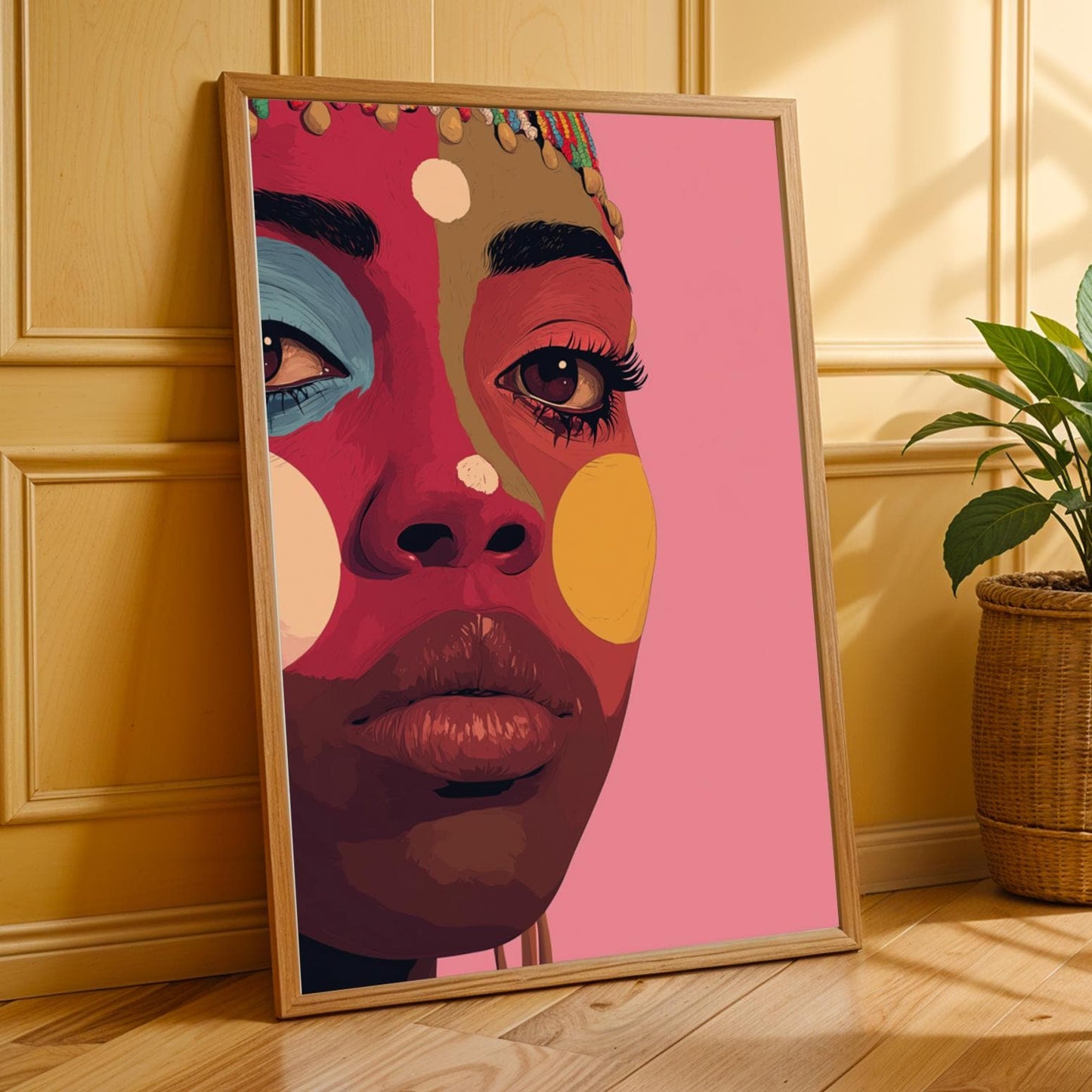 Abstract African Woman Wall Art Print Soluna Soul
