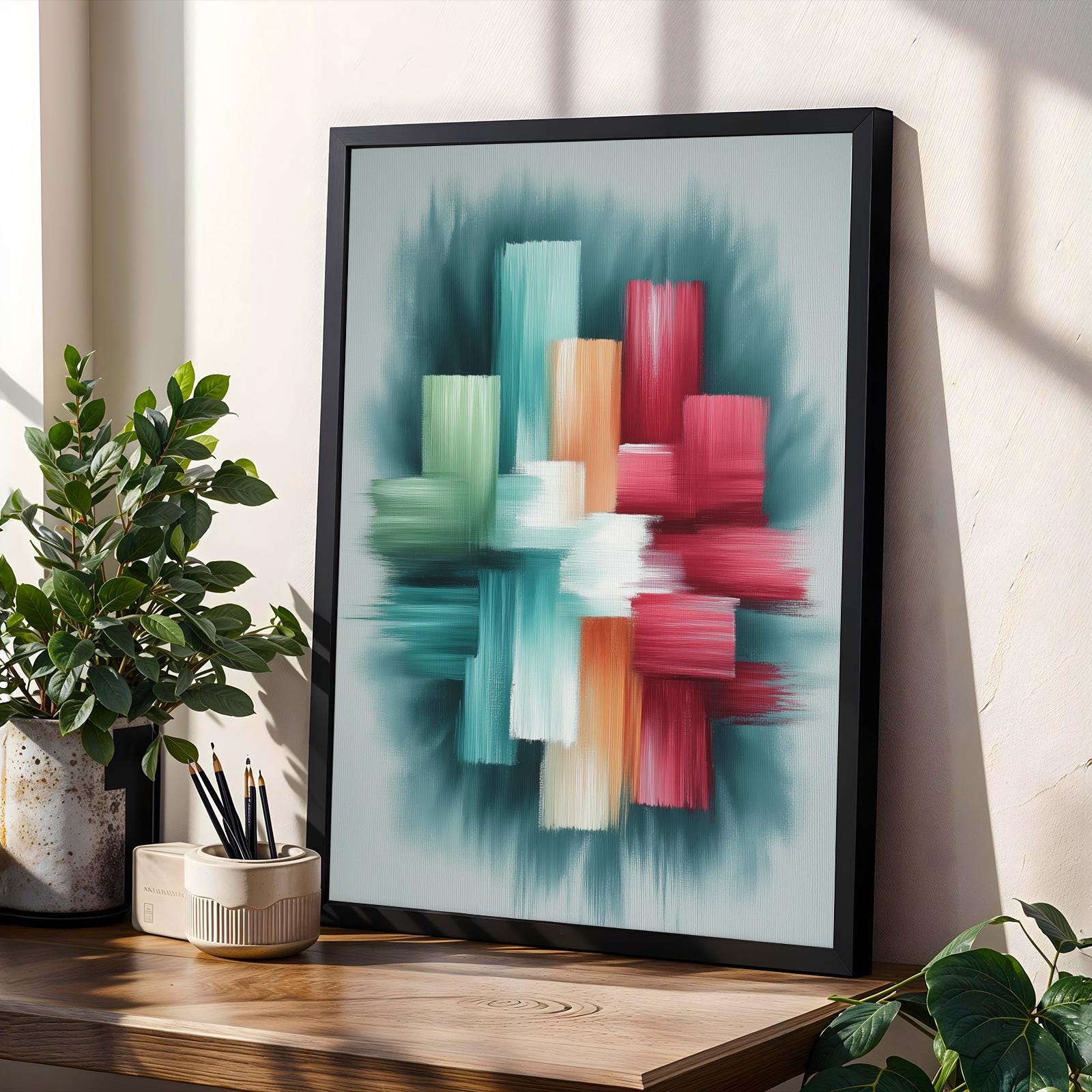 Abstract Brushstrokes Wall Art Print Soluna Soul