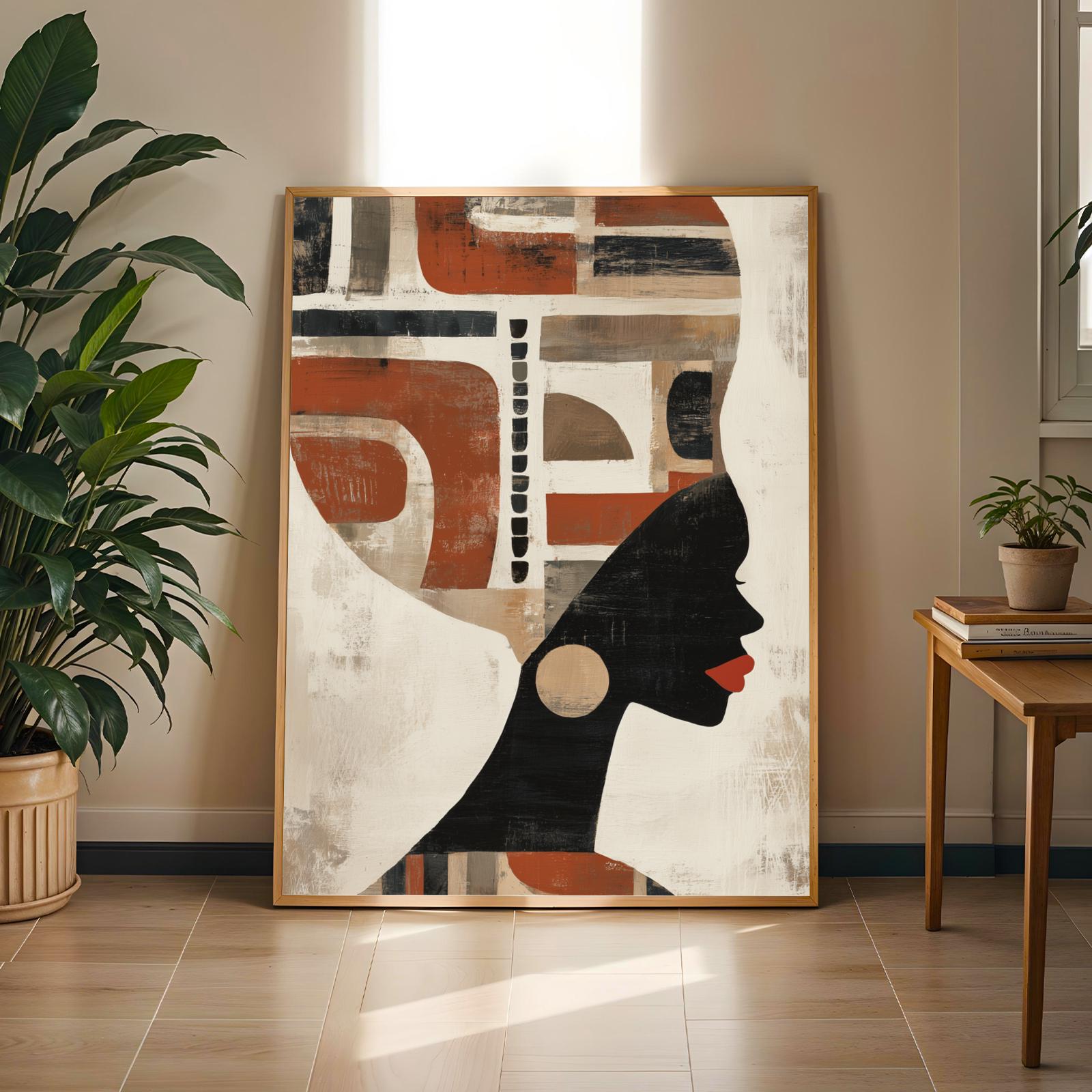 Afrocentric Silhouette Wall Art Print Soluna Soul