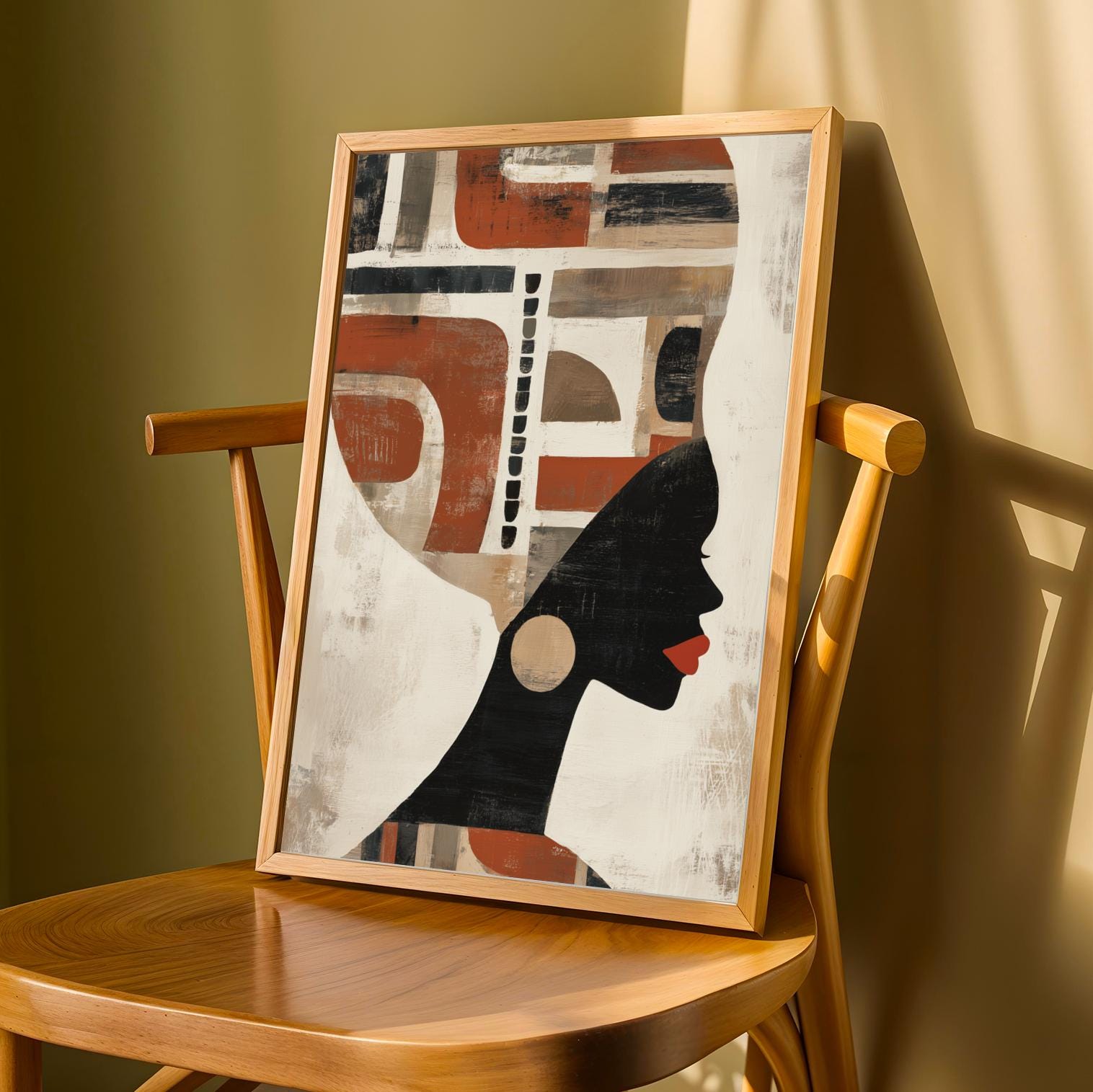 Afrocentric Silhouette Wall Art Print Soluna Soul