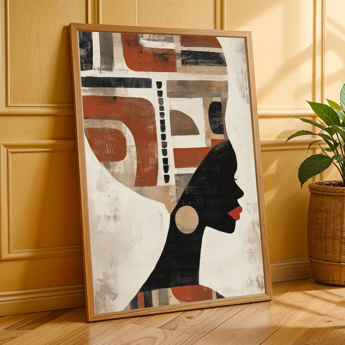 Afrocentric Silhouette Wall Art Print Soluna Soul