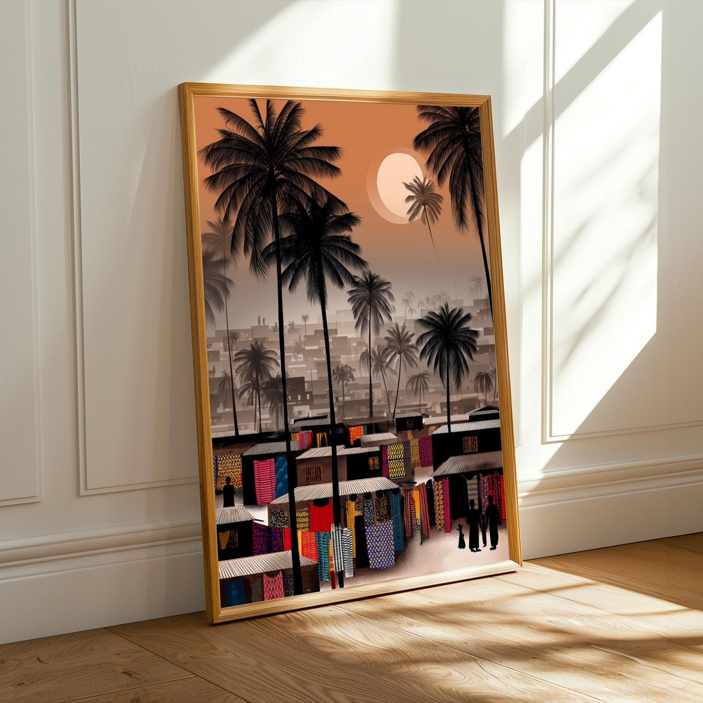 African Night Market Wall Art Print Soluna Soul