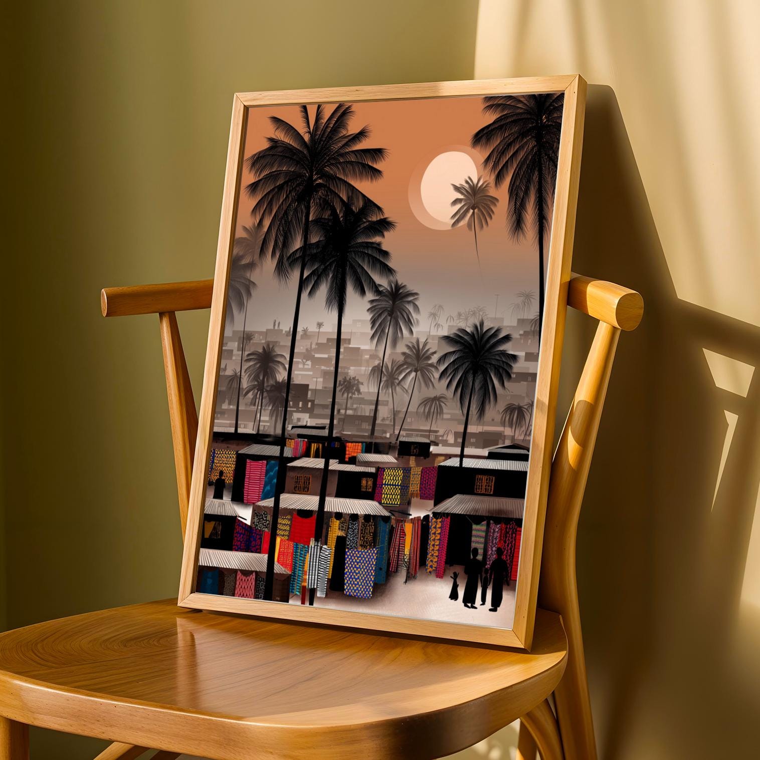 African Night Market Wall Art Print Soluna Soul