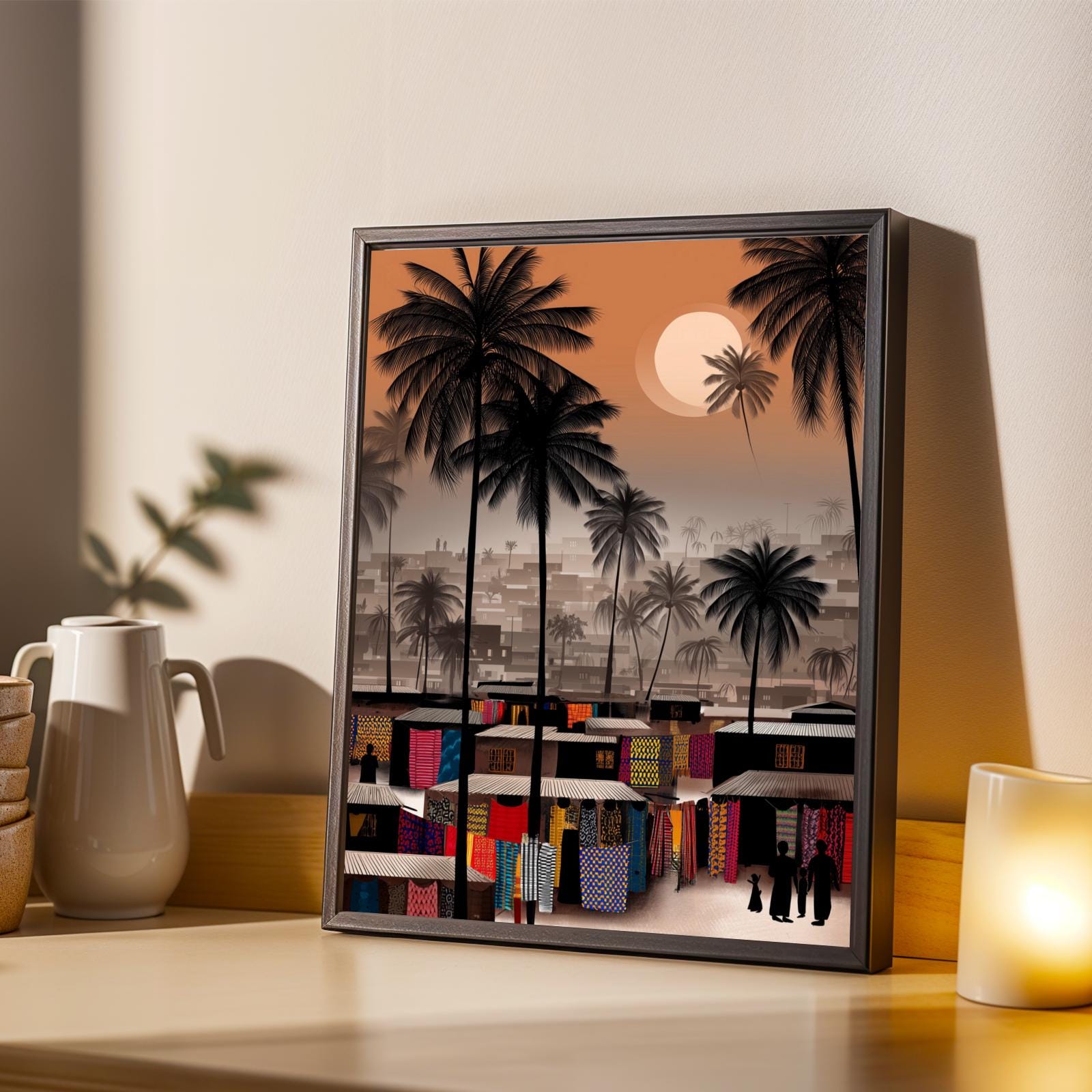 African Night Market Wall Art Print Soluna Soul