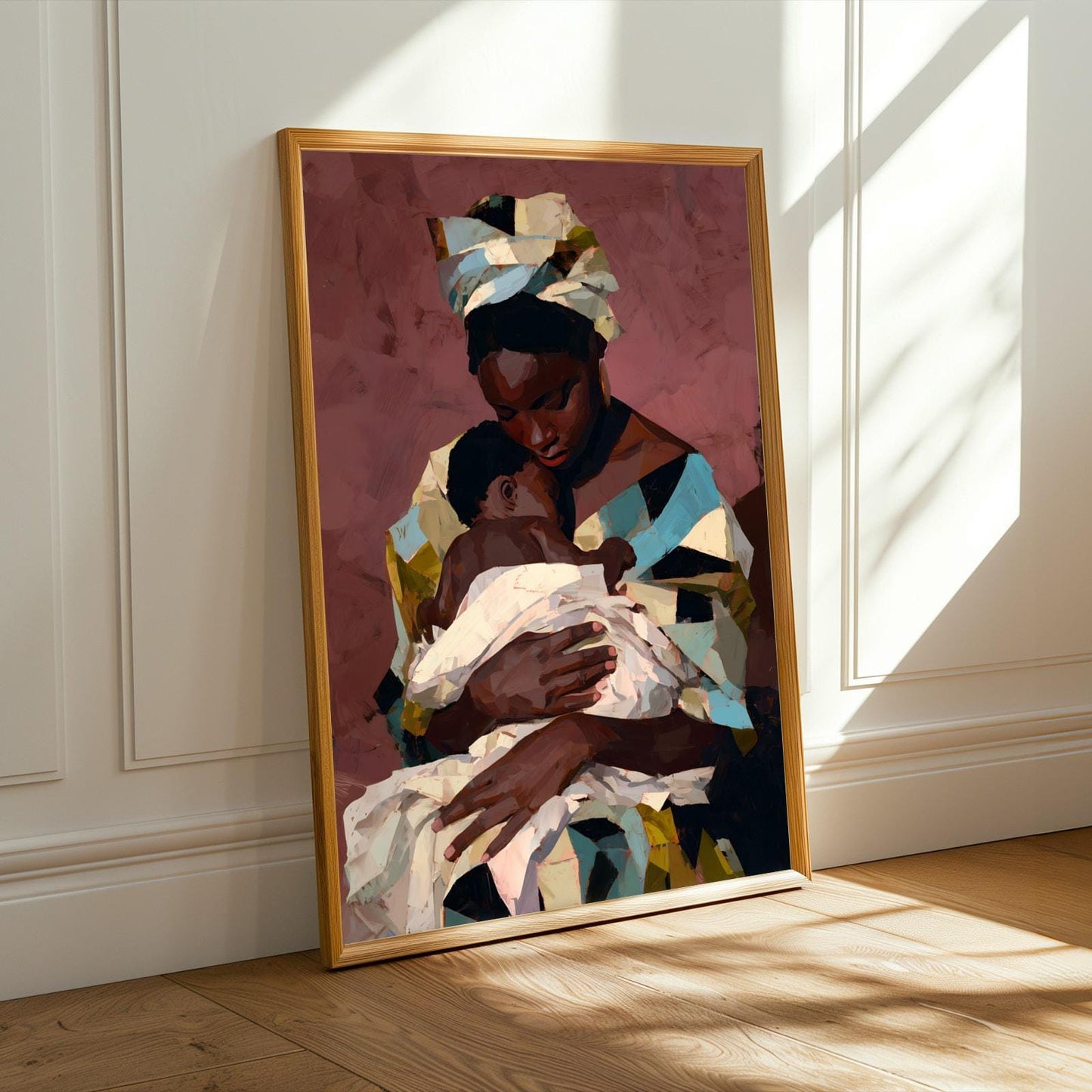 African Mother and Child Art Print Soluna Soul