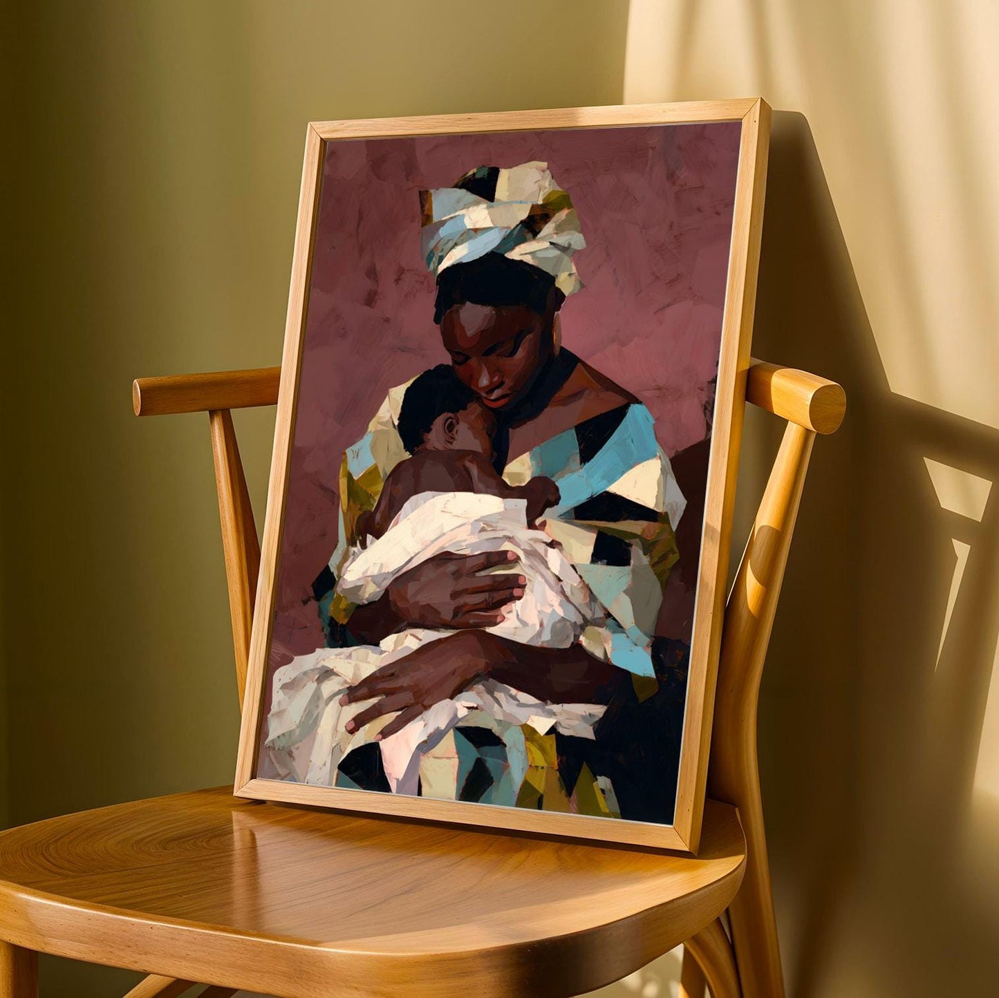 African Mother and Child Art Print Soluna Soul