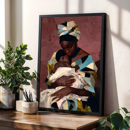 African Mother and Child Art Print Soluna Soul