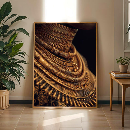 Intricate Gold Necklaces Wall Art Print Soluna Soul
