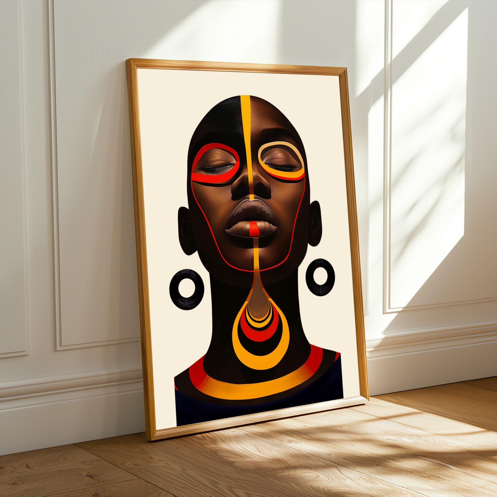 African Abstract Wall Art Print 2 Soluna Soul