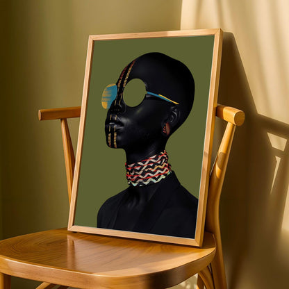 African Abstract Wall Art Print Soluna Soul