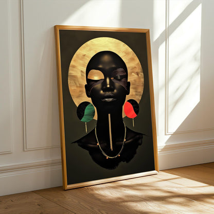 Afrocentric Black Beauty Wall Art Print 2 Soluna Soul