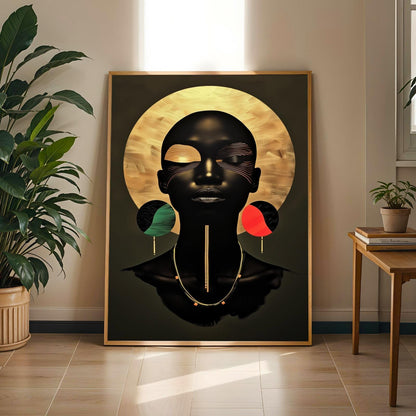 Afrocentric Black Beauty Wall Art Print 2 Soluna Soul
