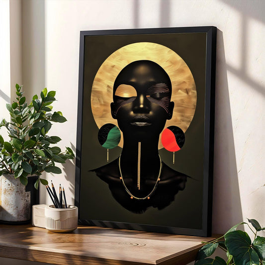 Afrocentric Black Beauty Wall Art Print 2 Soluna Soul