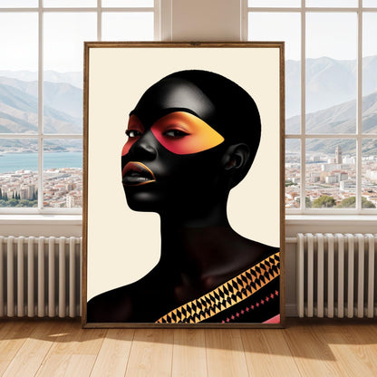 Afrocentric Black Beauty Wall Art Print 3 Soluna Soul