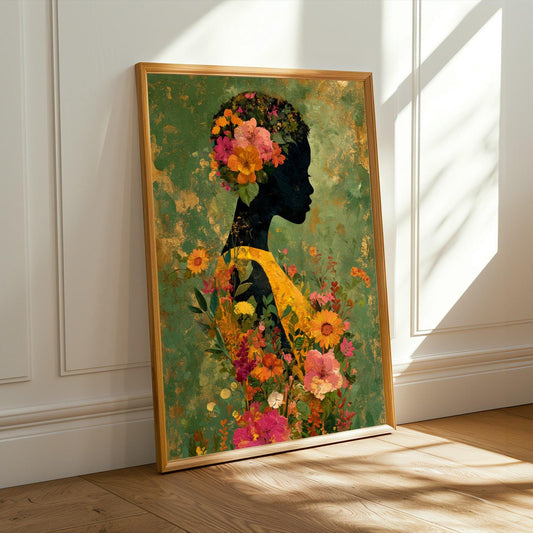 Floral Figure Wall Art Print 1 Soluna Soul