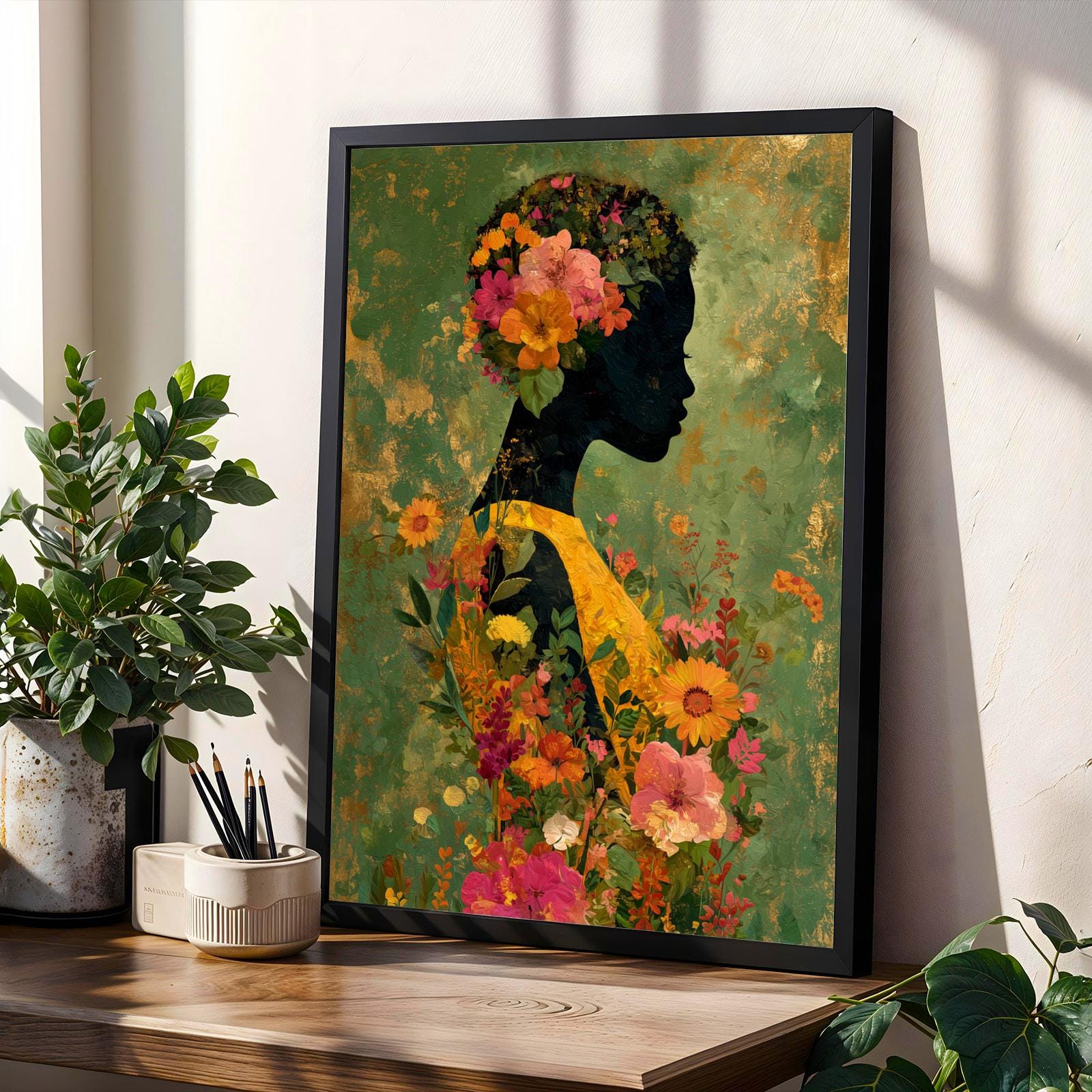 Floral Figure Wall Art Print 1 Soluna Soul