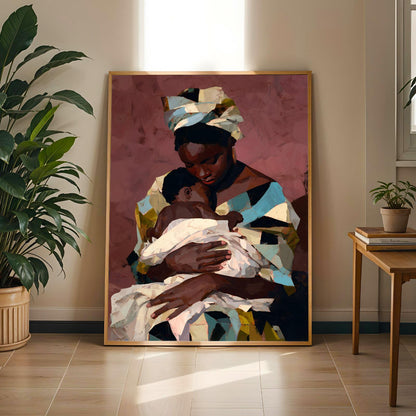 African Mother and Child Art Print Soluna Soul