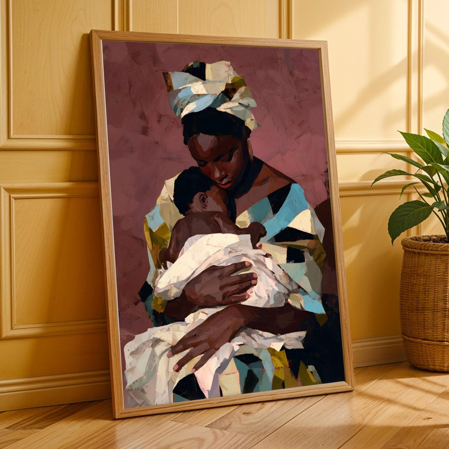 African Mother and Child Art Print Soluna Soul