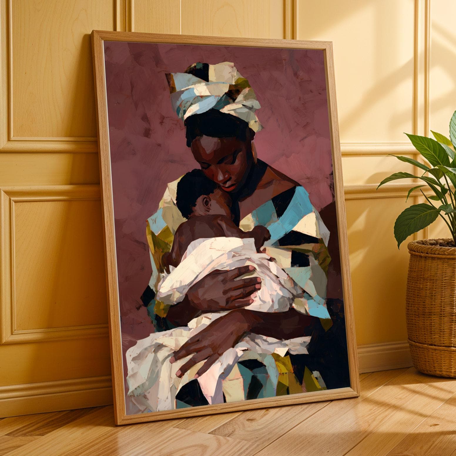 African Mother and Child Art Print Soluna Soul